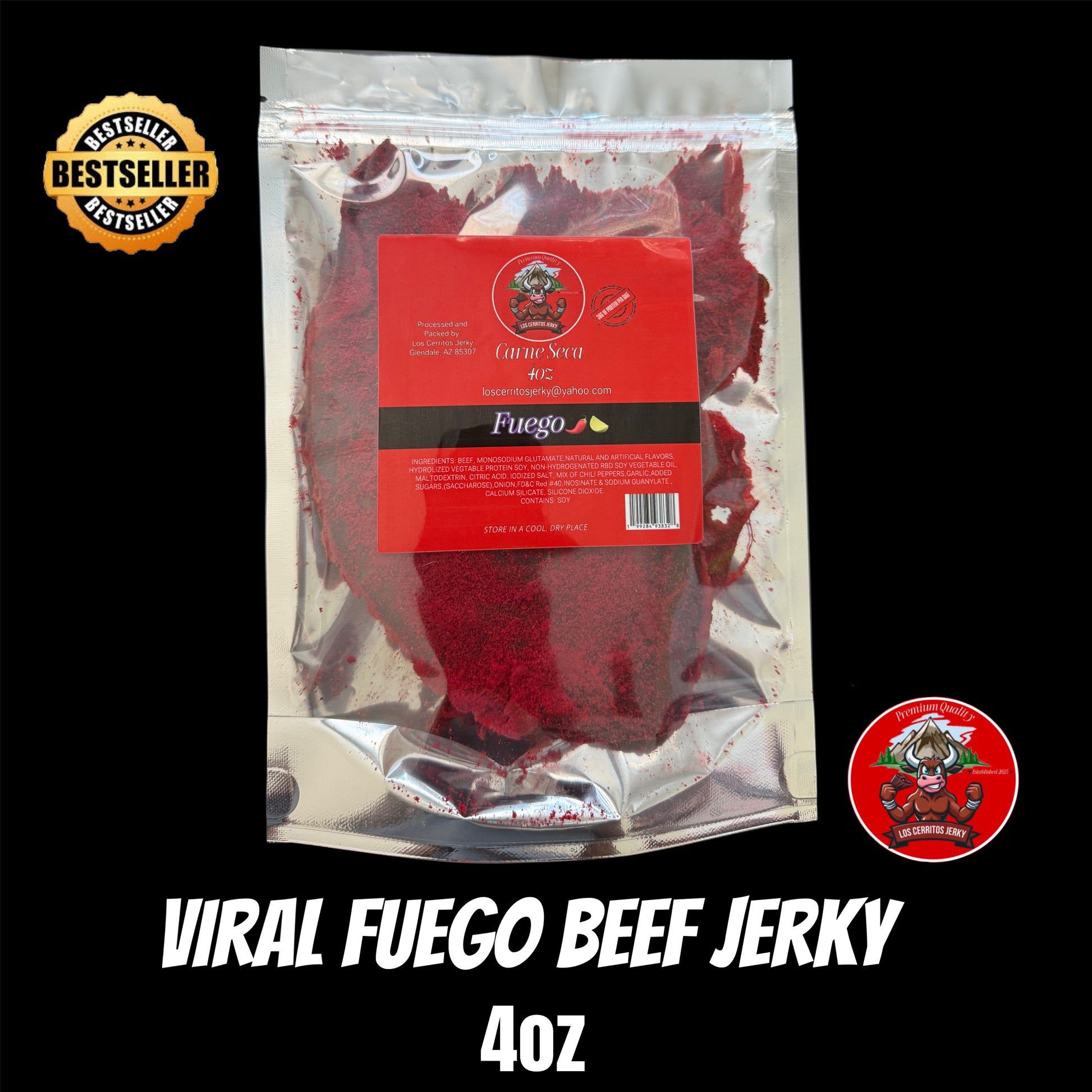 Los Cerritos Fuego Beef Jerky (4oz)